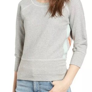 Current/Elliott Women’s The Dallas Sweatshirt Cropped Heather Gray size 4 small